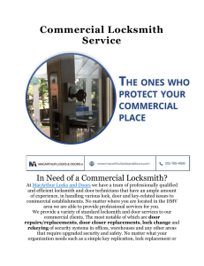 Commercial Locksmith Service