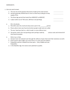 Grade 7 Early Humans worksheet