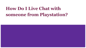 How Do I Live Chat with someone from Playstation 