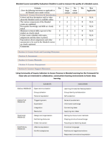 2 Blended Course Learnability Evaluation Checklist