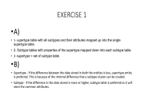 Database Design Exercises: Supertype & Subtype Tables