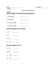Math 7 Midterm review packet