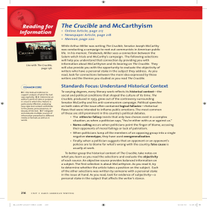 The Crucible and McCarthyism