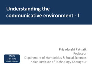 1-communicative environment-I