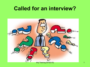 Interview training
