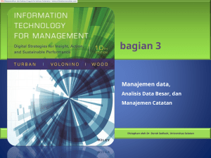 Manajemen Data, Analisis Data Besar, dan Manajemen Catatan