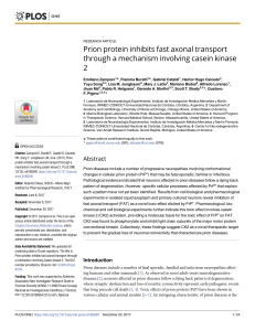 Prion Protein & Axonal Transport: CK2 Inhibition