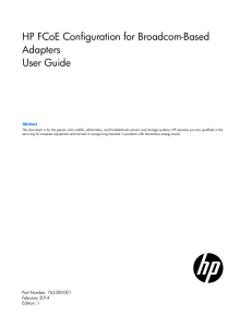 HPE FCoE Configuration for Broadcom-Based Adapters User Guide