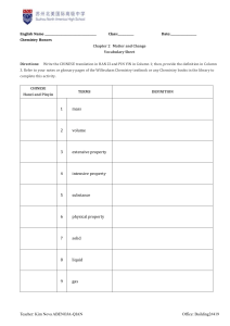 ChemH Chapter 2 Vocabs