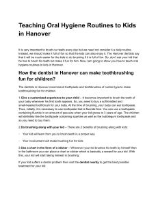 Teaching Oral Hygiene Routines to Kids in Hanover