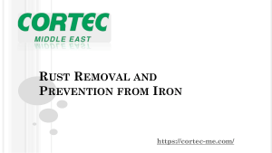 Rust Removal and Prevention from Iron
