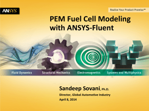 Modeling PEM Fuel Cells with ANSYS Fluent - Comprehensive Solution Presentation