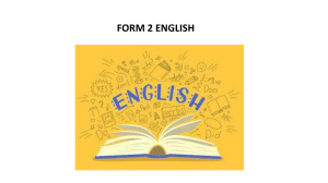 FORM 2 ENGLISH