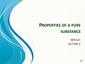thermo 1 Lec 2 Properties of a pure substance SEPT9 2021