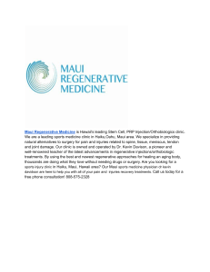 Maui Regenerative Medicine - Stem Cell, PRP & Prolotherapy Therapy Clinic(1)