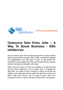 Outsource Data Entry Jobs – A Way To Boost Business - SSG InfoService