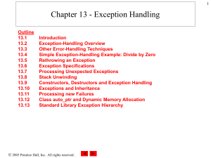 PPT13 Exception Handling