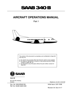 SAAB 340B Aircraft Operations Manual