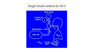 Single Breath method For determing Diffusion Capacity of CO