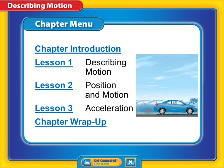 2 Describing Motion