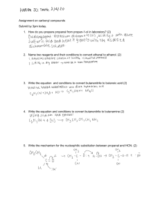 Assignment on carbonyl compounds classwork and homework