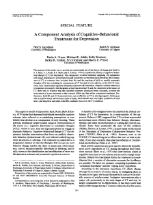 A component analysis of CBT for depression Neil