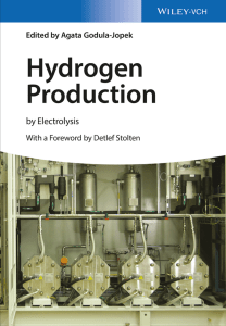 Hydrogen Production by Electrolysis