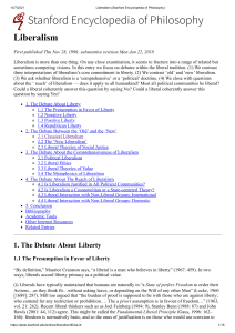 Liberalism (Stanford Encyclopedia of Philosophy)