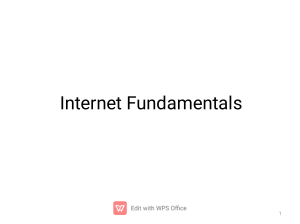 Fundamentals of internet