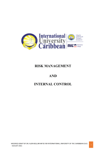 IUC - Risk Management and Internal Controls Framework