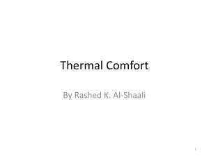 3 Thermal Comfort