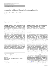 Adaptation to Climate Change in Developing Countries (1)
