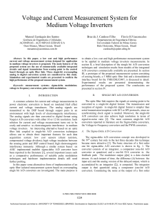 Voltage and current measurement system for medium voltage inverters