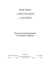 Structure and Interpretation of Computer Programm