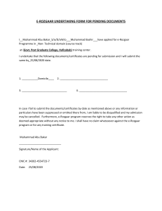 Undertaking Form for Missing Docuemnts