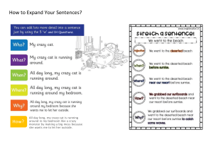 How to Expand Your Sentences