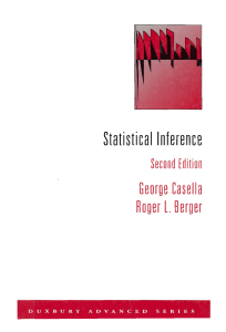 Casella Berger 2nd Ed Statistical Inference