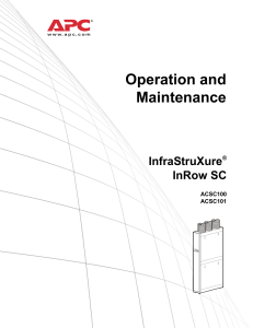 InRow SC Operation and Maintenance (Manual)