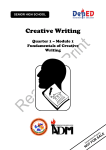 CreativeWriting12 Q1 Mod1 Fundamentals-Of-Creative-Writing v5