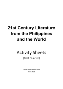 21st Century Literature from the Philipp