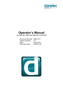 Operator’s Manual DM100 VDR