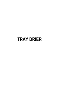 EXP 5 -Tray Dryer