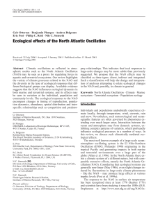Ecological effects of the North Atlantic (1)