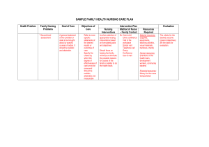 Sample Health Nursing Plan