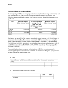 Accounting Changes and Errors