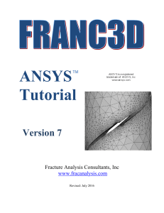 FRANC3D V7 ANSYS Tutorial