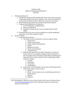 Music Analysis Guide: Instrumental Methods