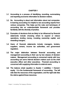 Solutions to Introduction to financial accounting1