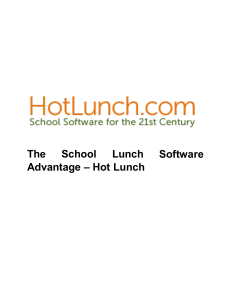 The School Lunch Software Advantage – Hot Lunch