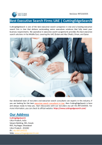 Best Executive Search Firms UAE-CuttingEdgeSearch